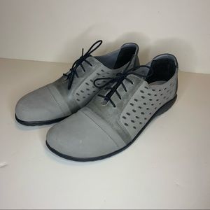 NAOT Grey and Black Lace Up Dress Shoes